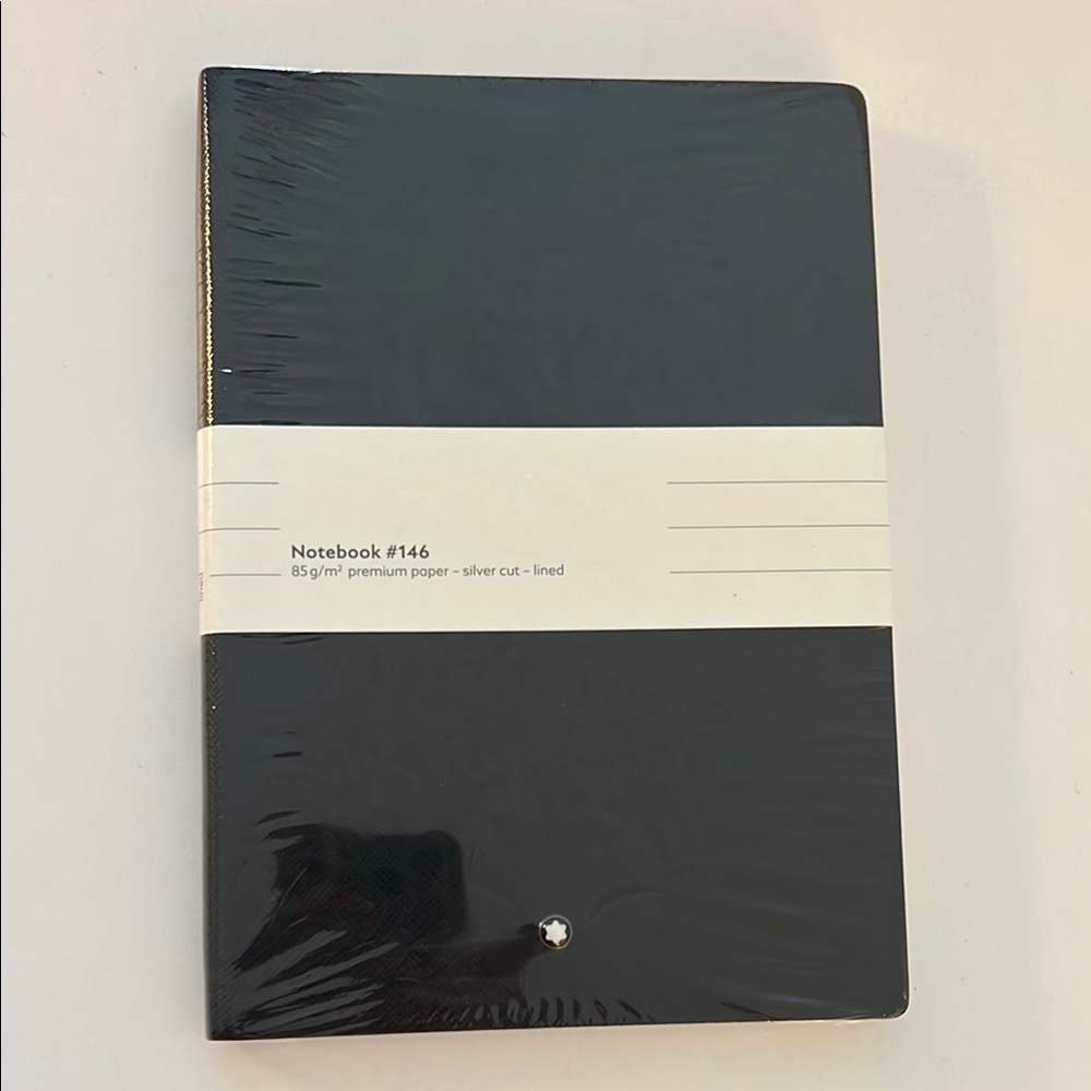 Black Montblanc Notebook with Silver Accents